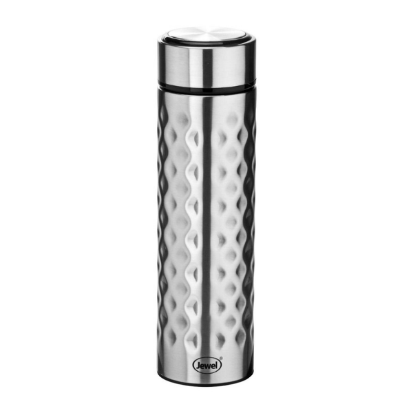 Jewel Steel Pro - Ornate Steel Vacuum Flask - Grey